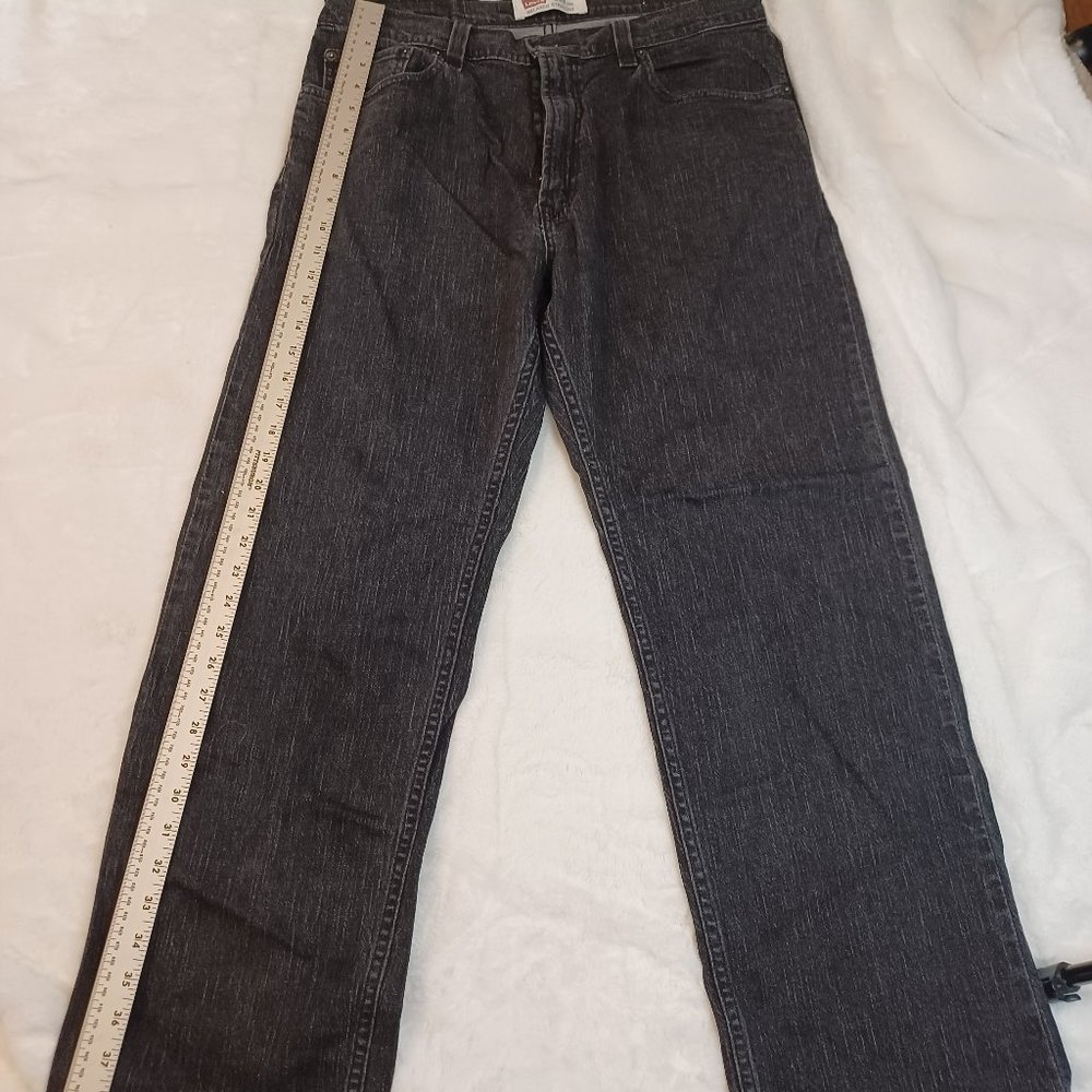 Levis 559 Jeans Mens 34 Black Denim Relaxed Straight 34x30
